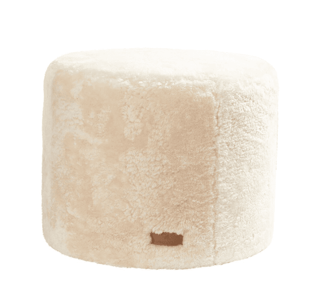 Frida Sittpuff Schaffell Creme Ø50