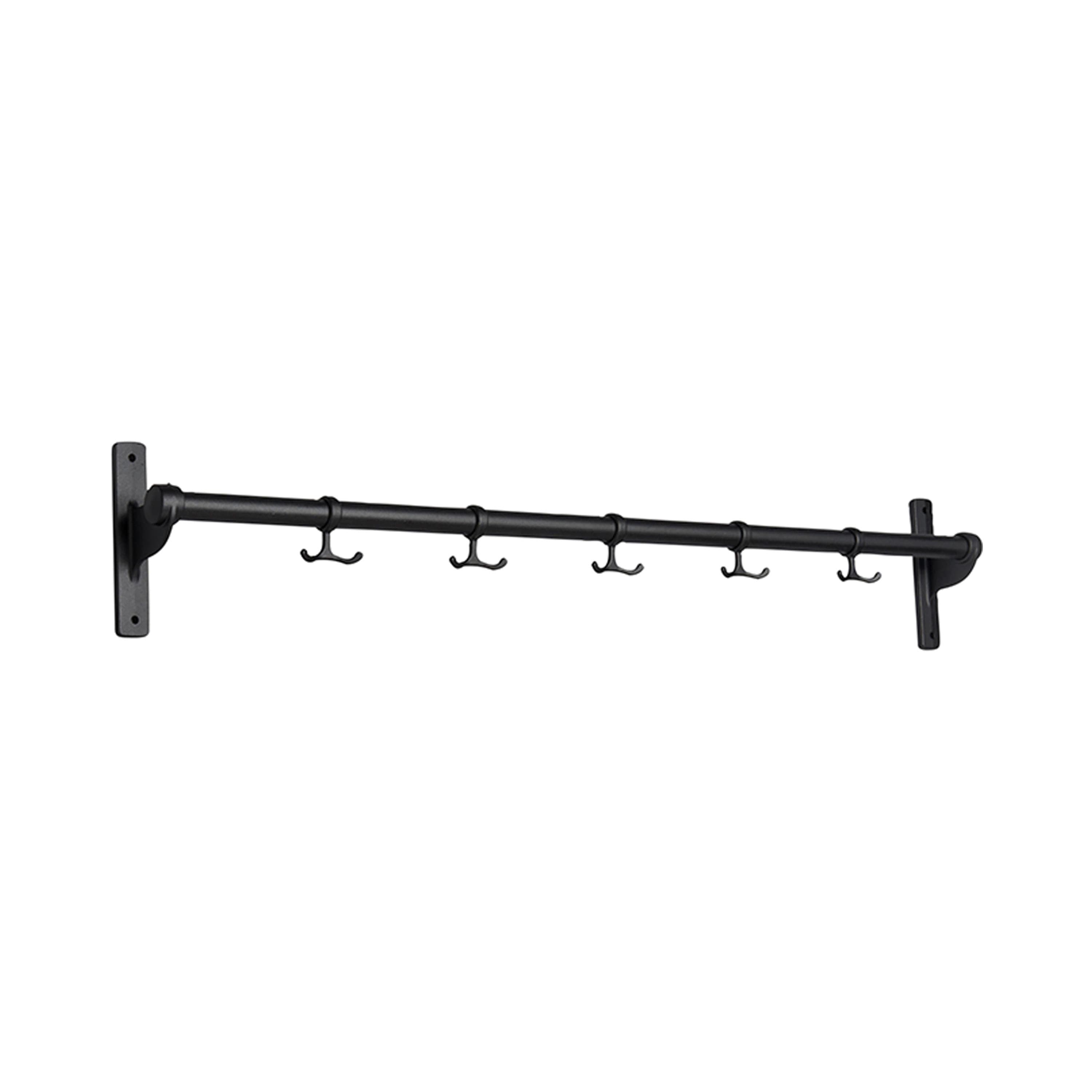 Nostalgi Hakenleiste Schwarz/Schwarz 100cm