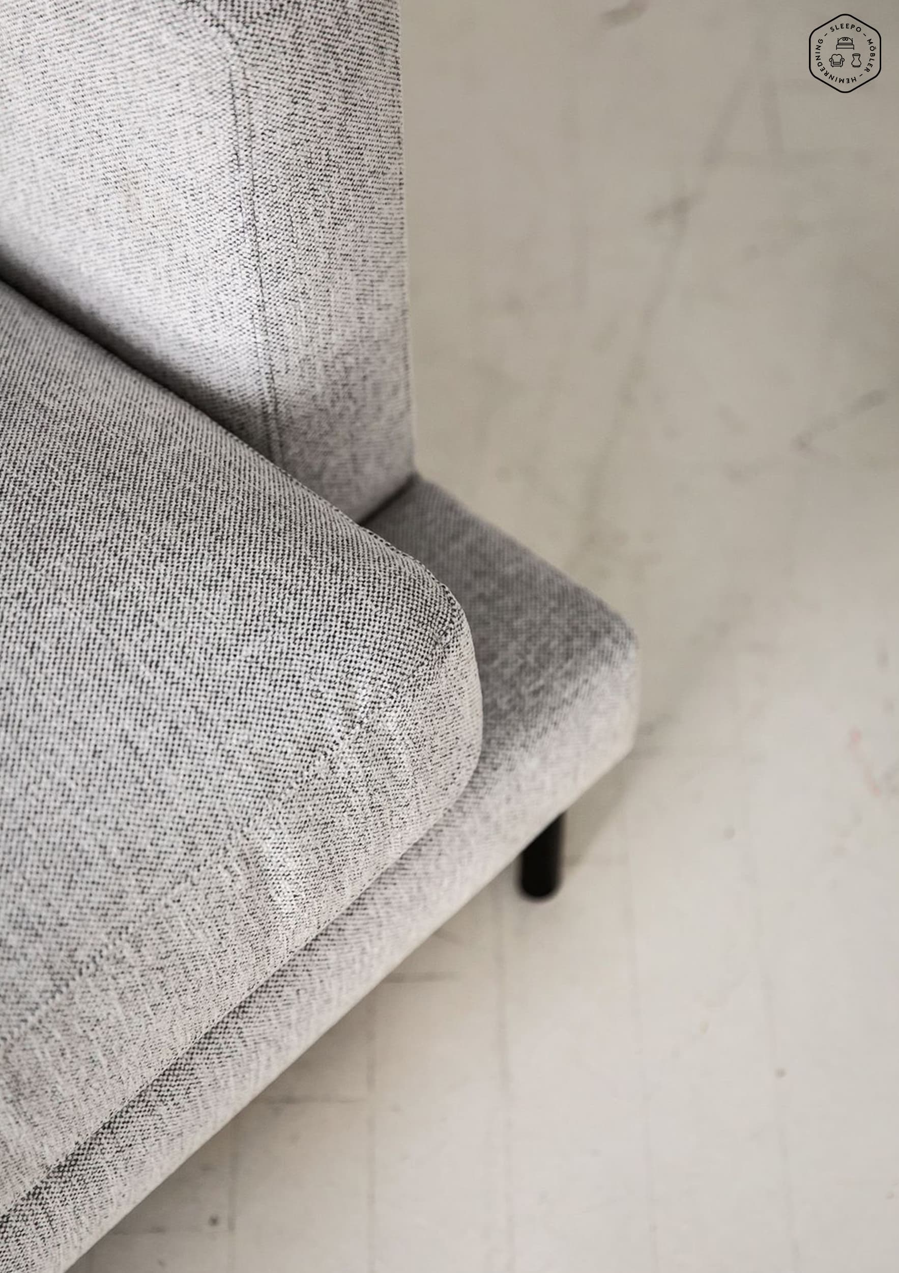 Olivia 3-Sitzer Sofa Silber 206 cm