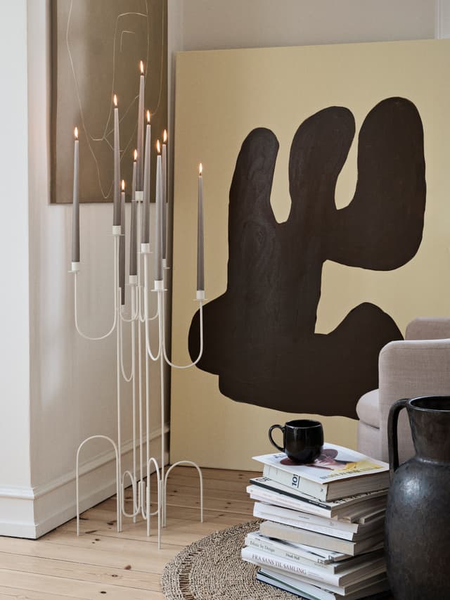 Farri Floor Candle Holder Light Warm Grey 100cm