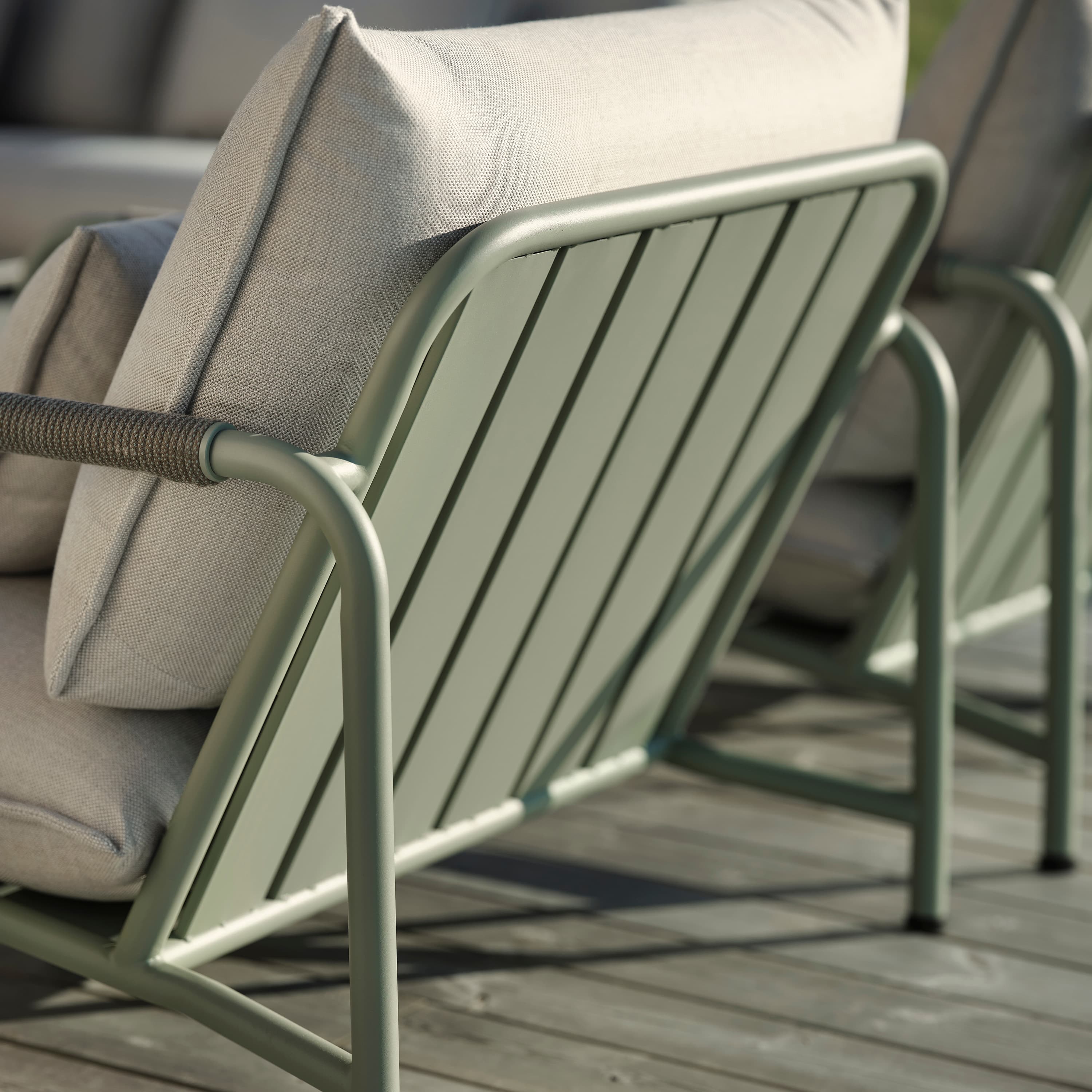 Lerberget Loungesstol Dusty Green/ash