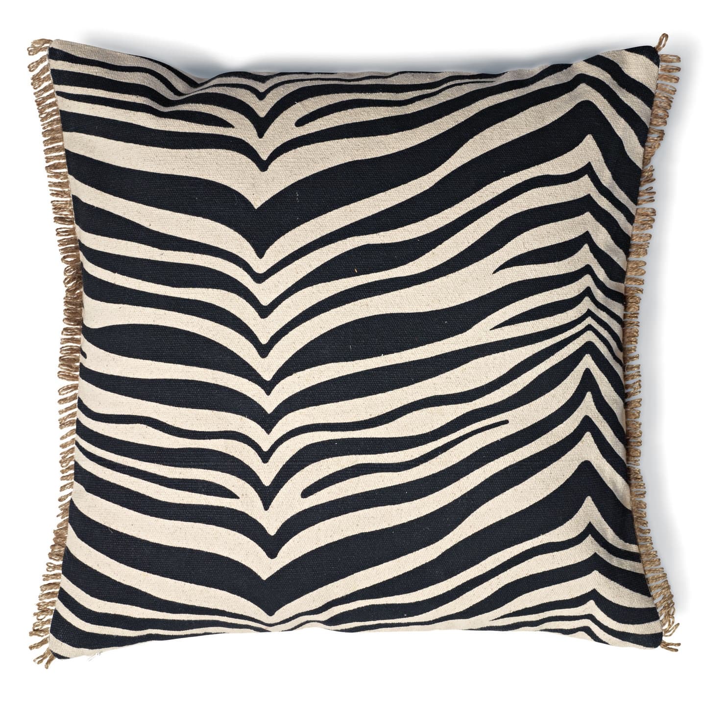 Zebra Zierkissen Schwarz 50x50