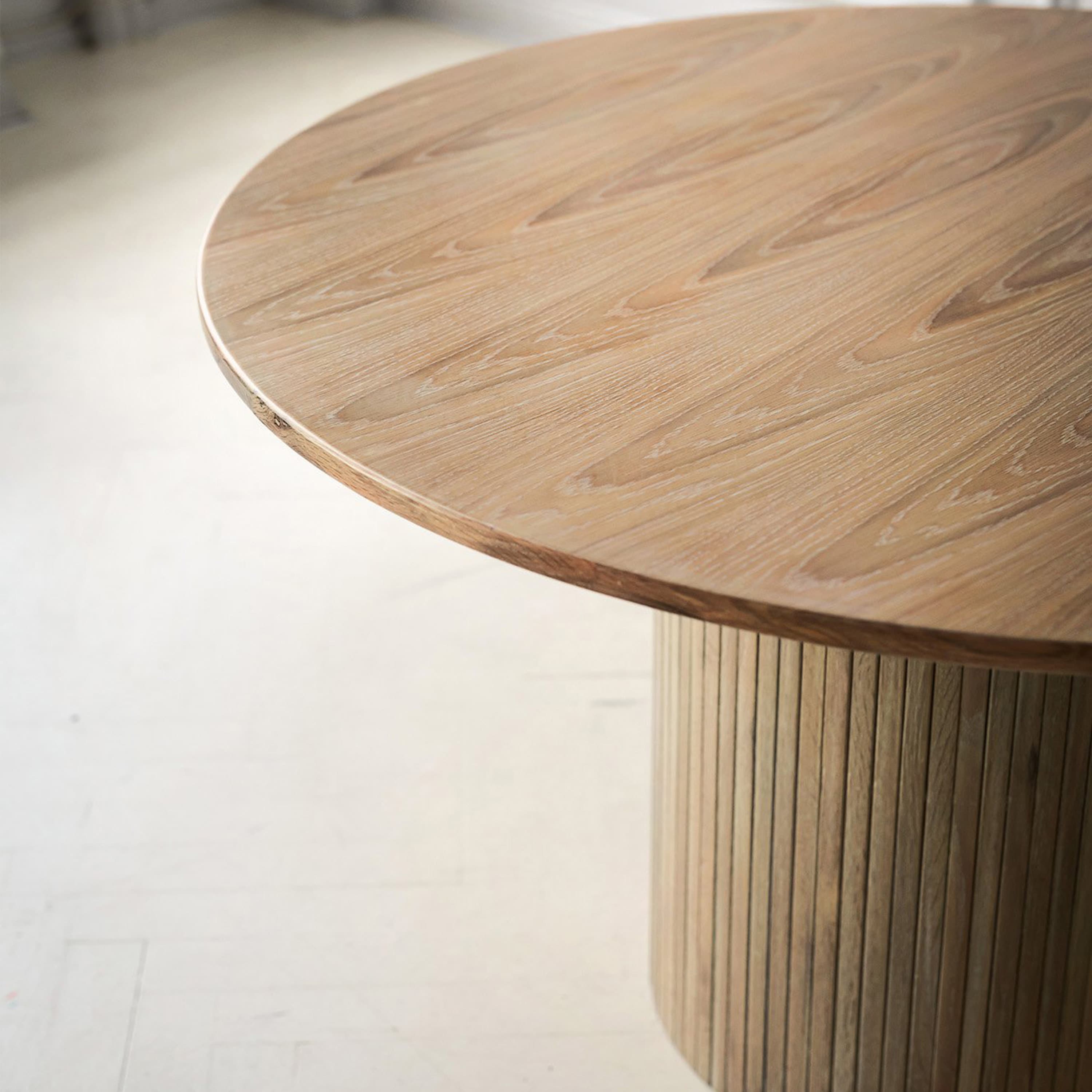 Adele Dining Table Whitewashed Oak Ø115
