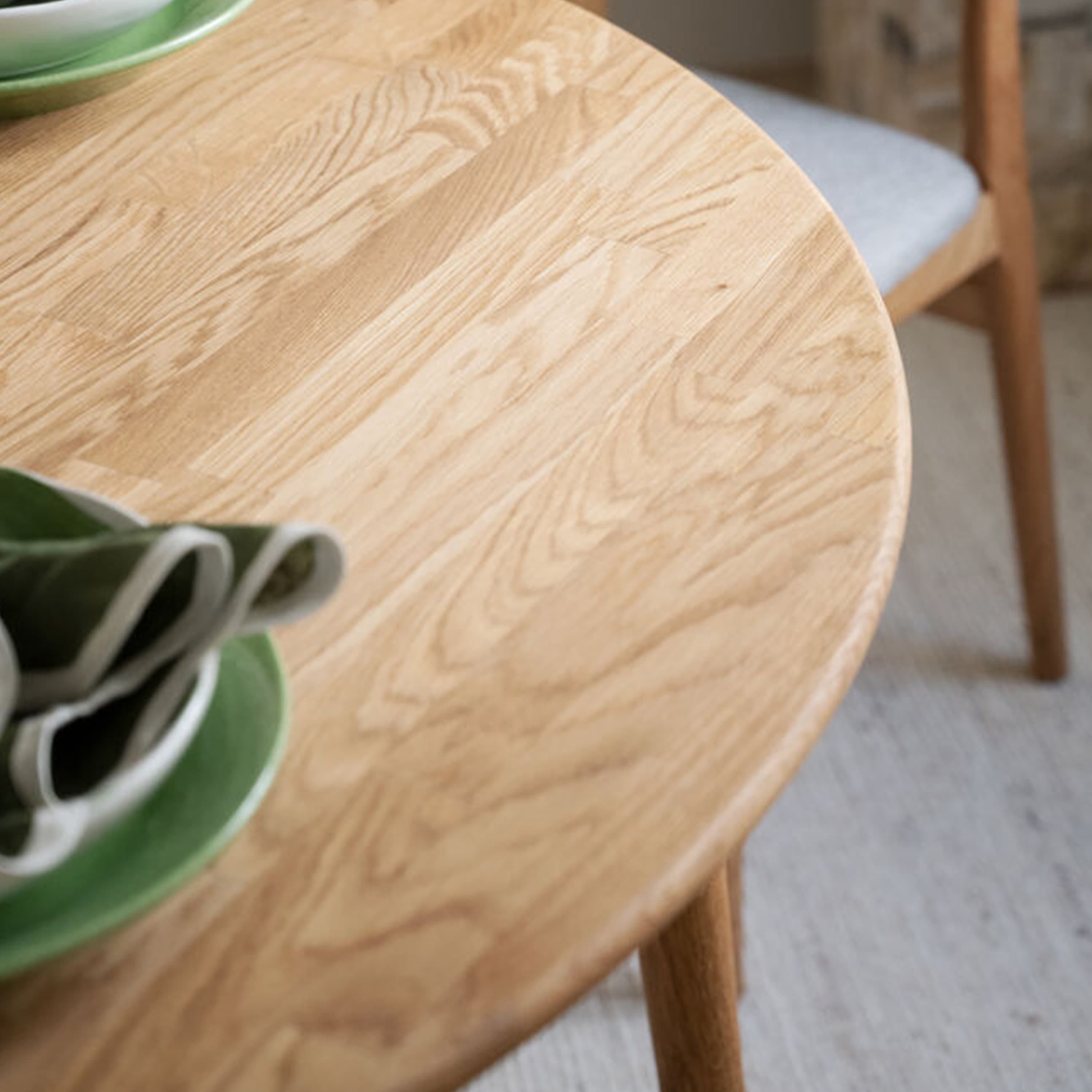 Tyler Dining Table Oak Ø120+45