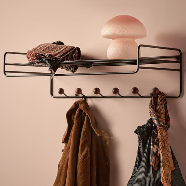 Bill Hat Rack Black/Walnut Hue 71cm