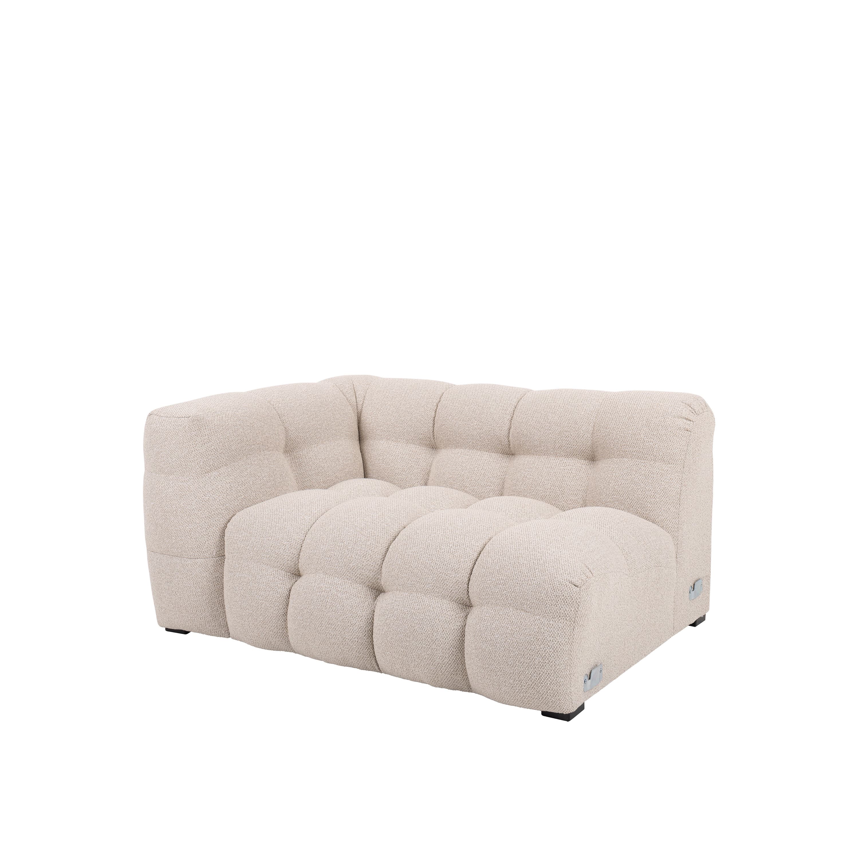 Billie 1.5-Sitzer Sofa Modul Links Armlehne Beige Bouclé 141cm