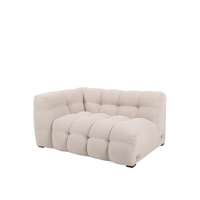 Billie 1.5-Sitzer Sofa Modul Links Armlehne Beige Bouclé 141cm