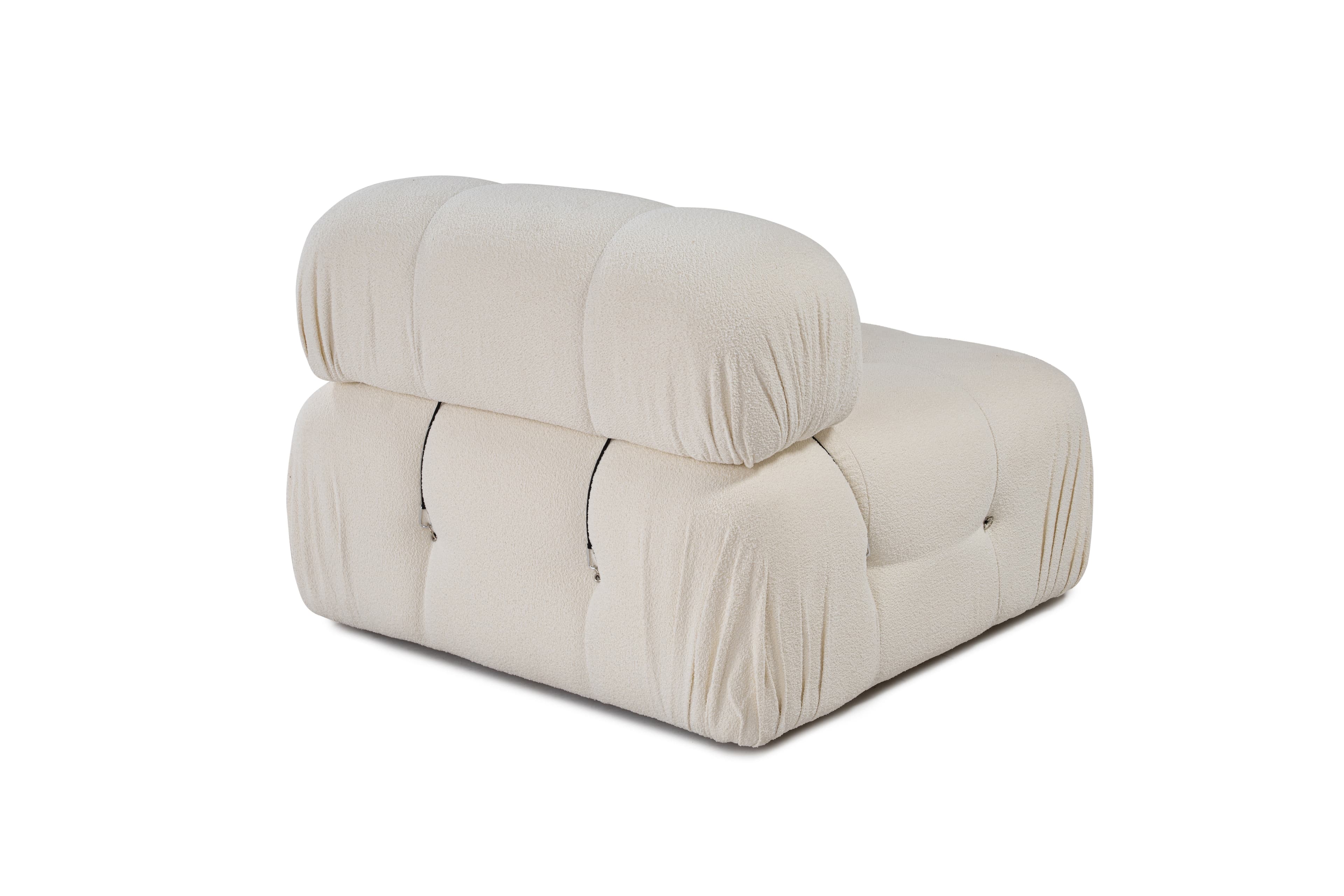 Blanca Mittelmodul White Bouclé