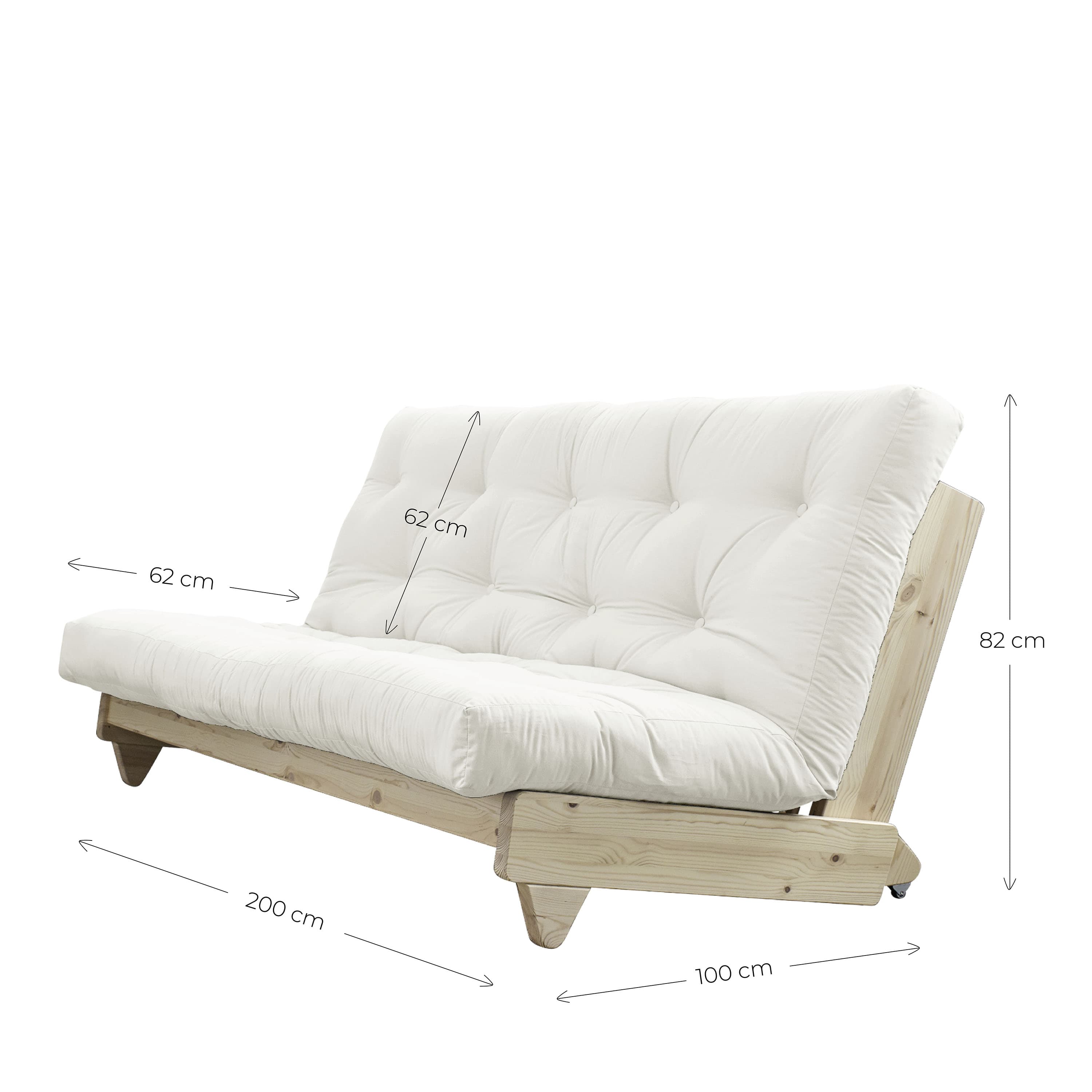Fresh Schlafsofa Natur/Beige 200cm