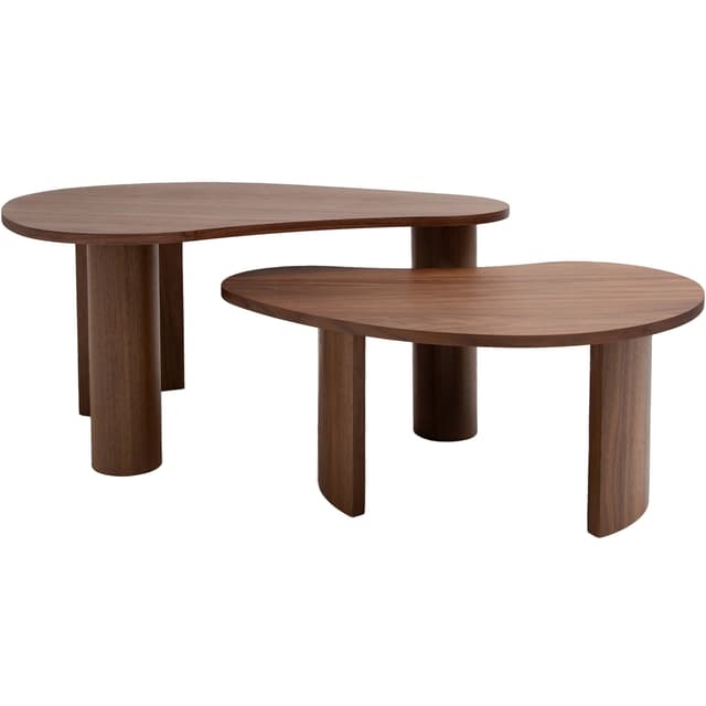 Carolin Nest of tables Walnut Set of 2