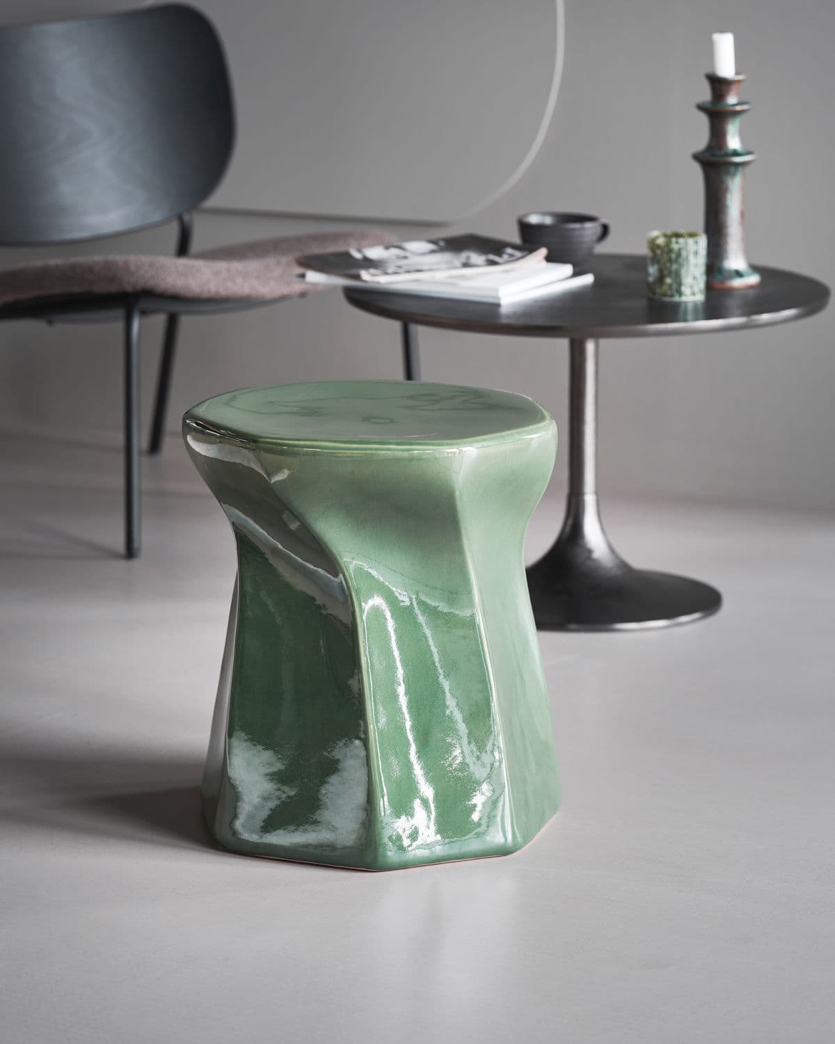 Lapo Hocker Grün Ø36