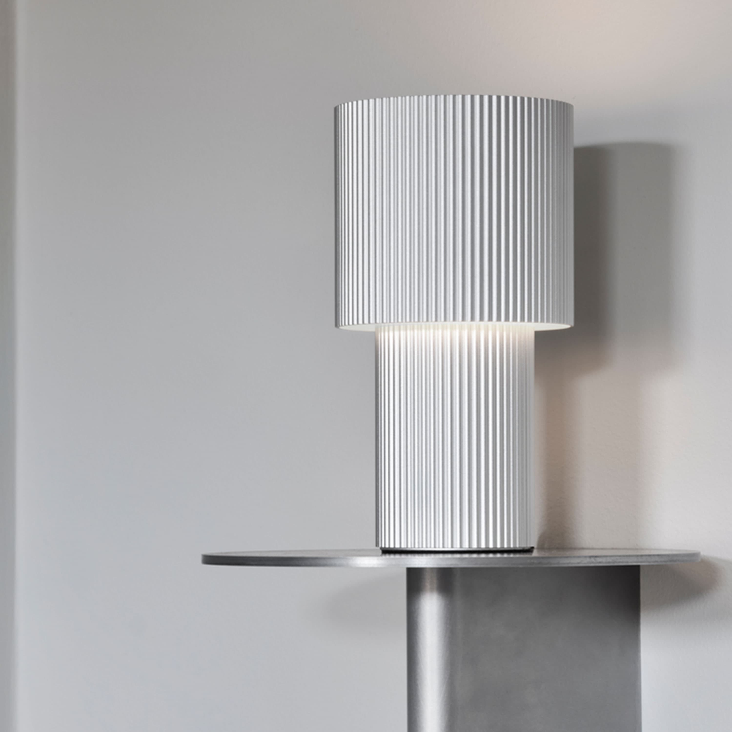Iluma Portable Table Lamp Silver 22cm