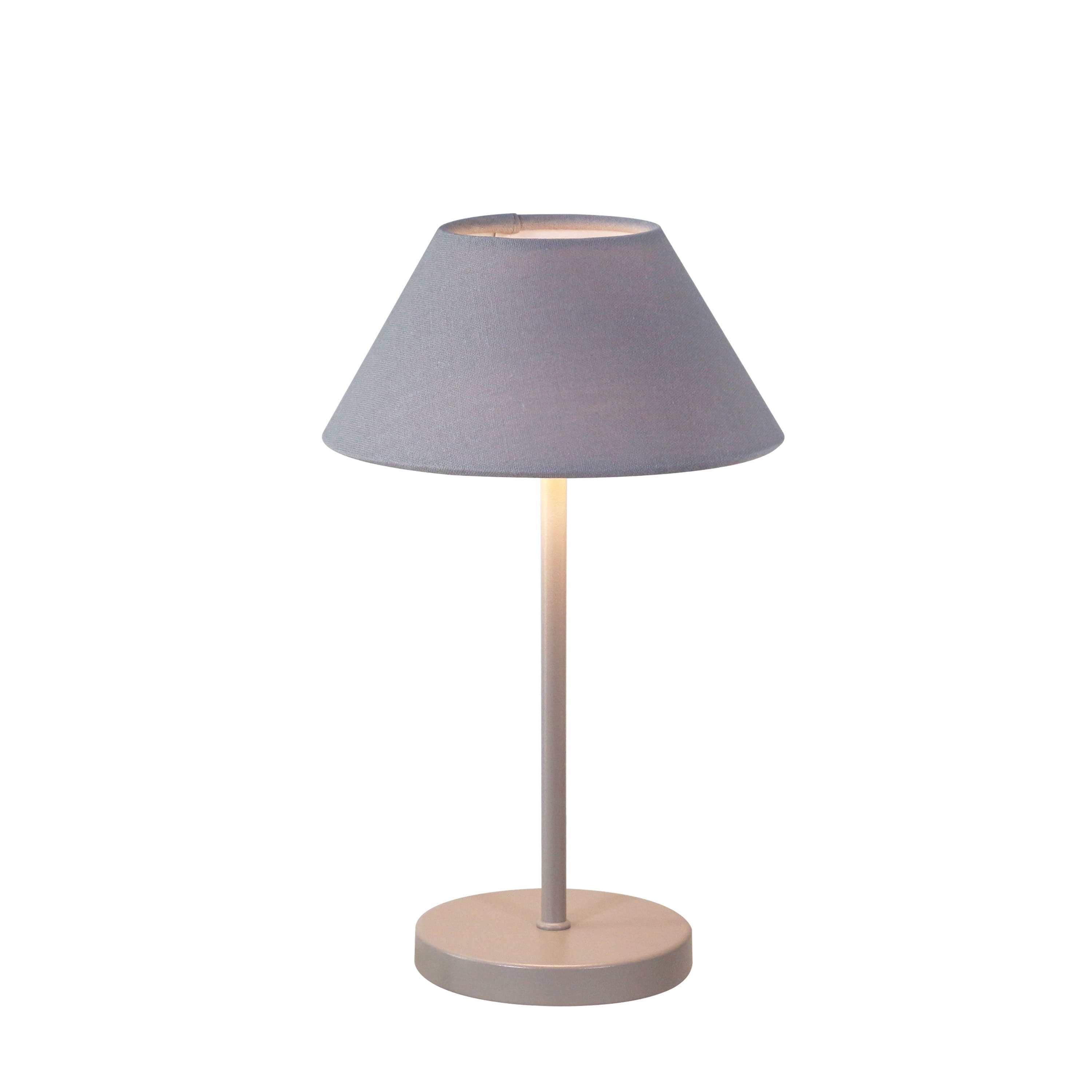 Teya Portable Table Lamp Warm Grey 26cm