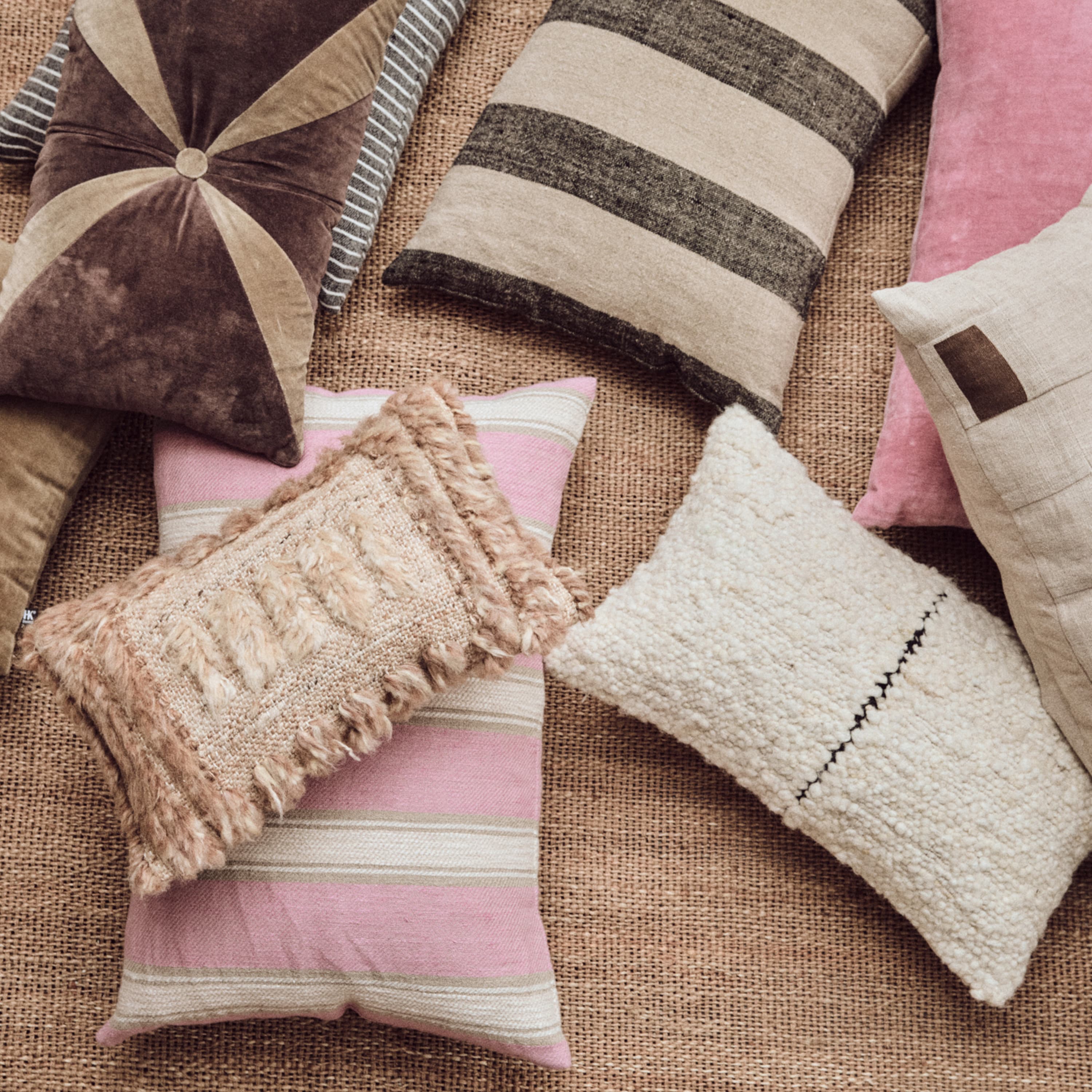 Woven Prydnadskudde Striped Blush 60x40