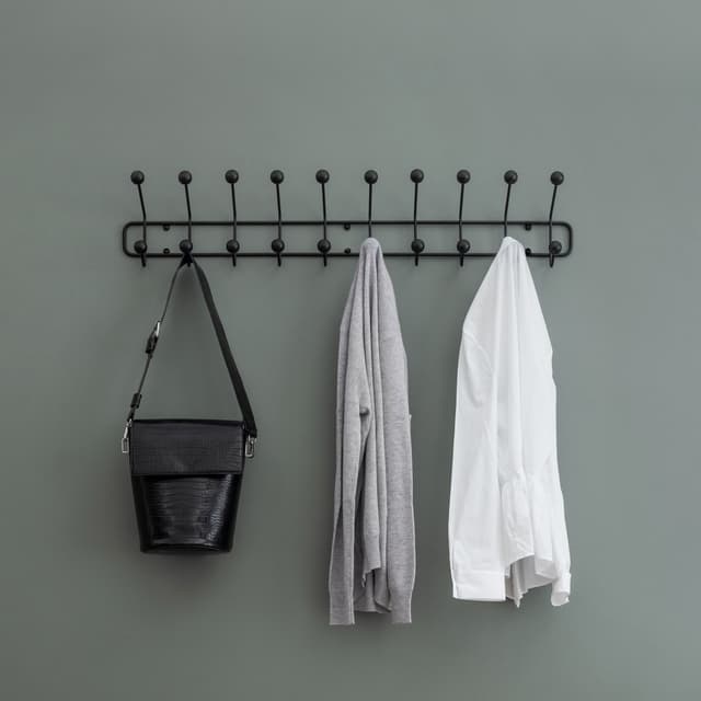 Bill Horizontal Coat Rack Black 102cm