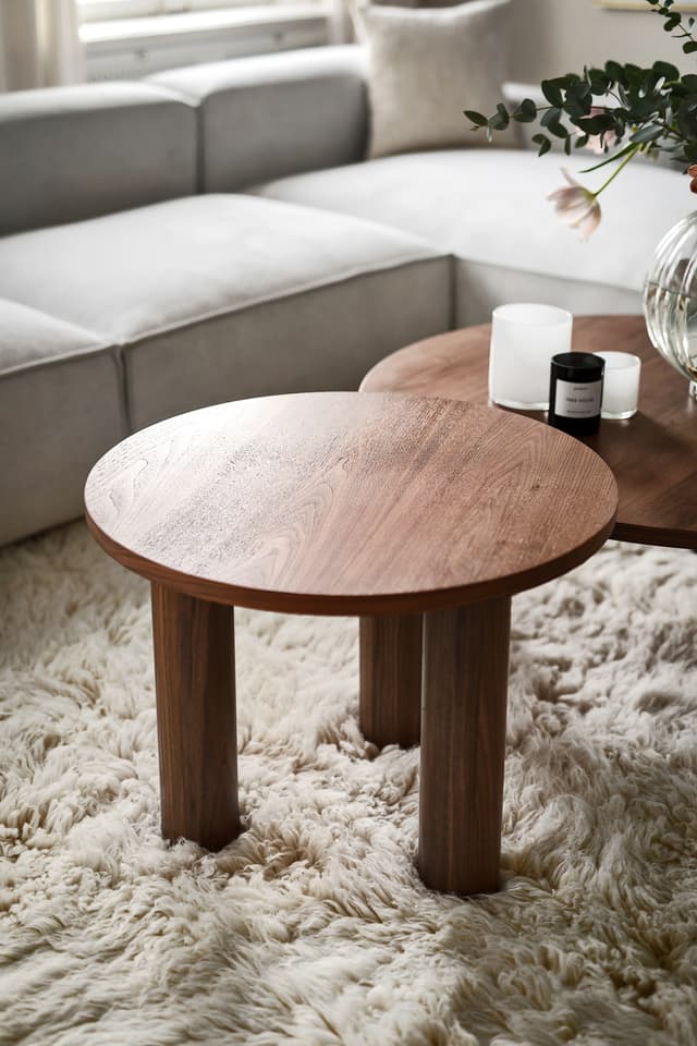 Melvin Coffee Table Walnut Ø65