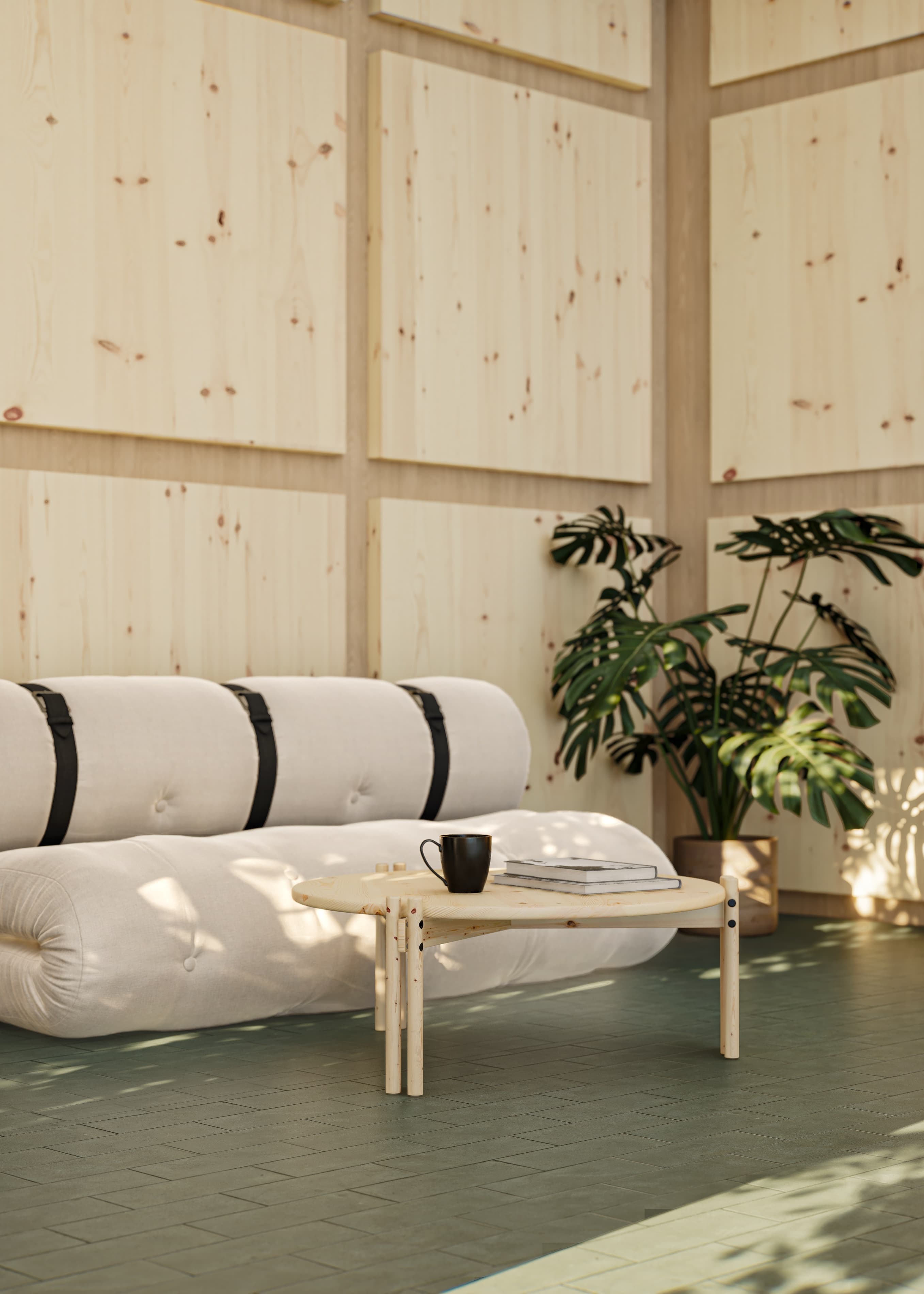 Sticks Couchtisch Natur Niedrig