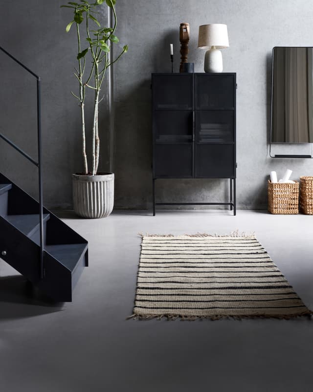 Sima Läufer Jute Schwarz/Natur 200x90