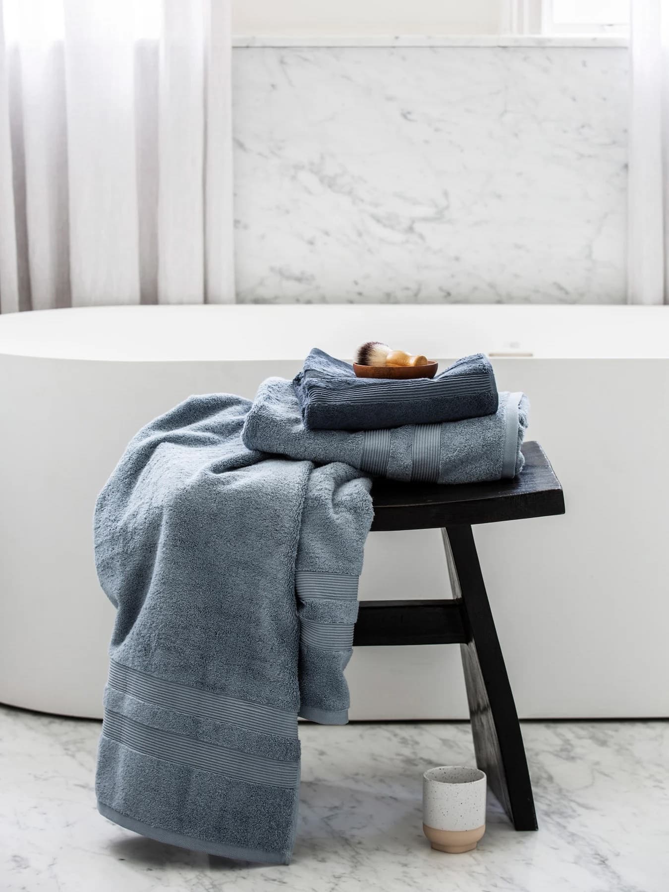 Fontana Towel ORGANIC Light Blue 30x50