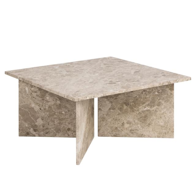 Ilex Couchtisch Beige Marmor 90cm