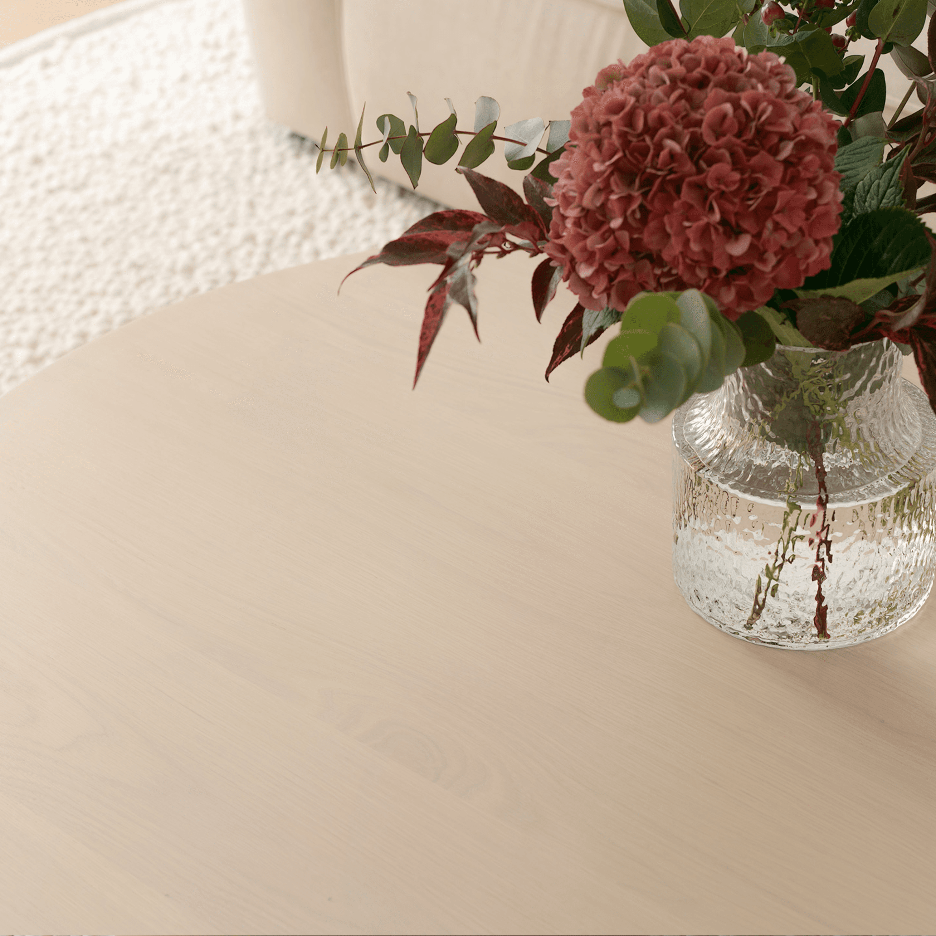 Gia Couchtisch Weiß geölte Eiche 90 cm