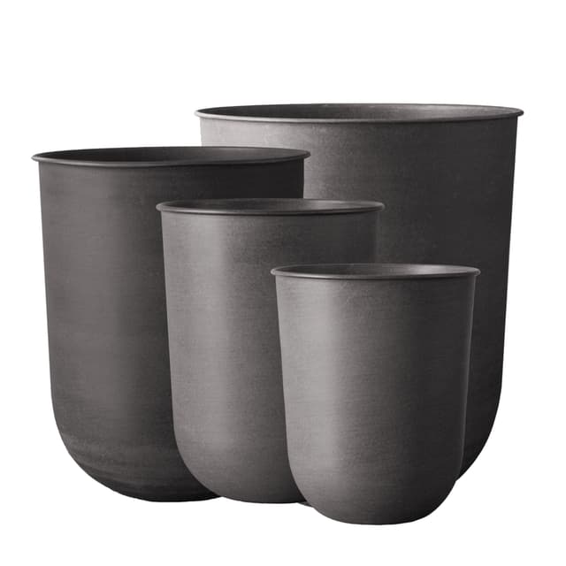 Out Blumentopf 4er-Set Braun