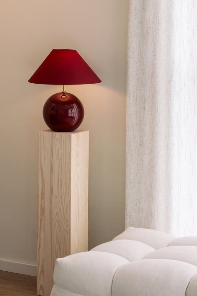 Iris Bodenlampe Burgund 35