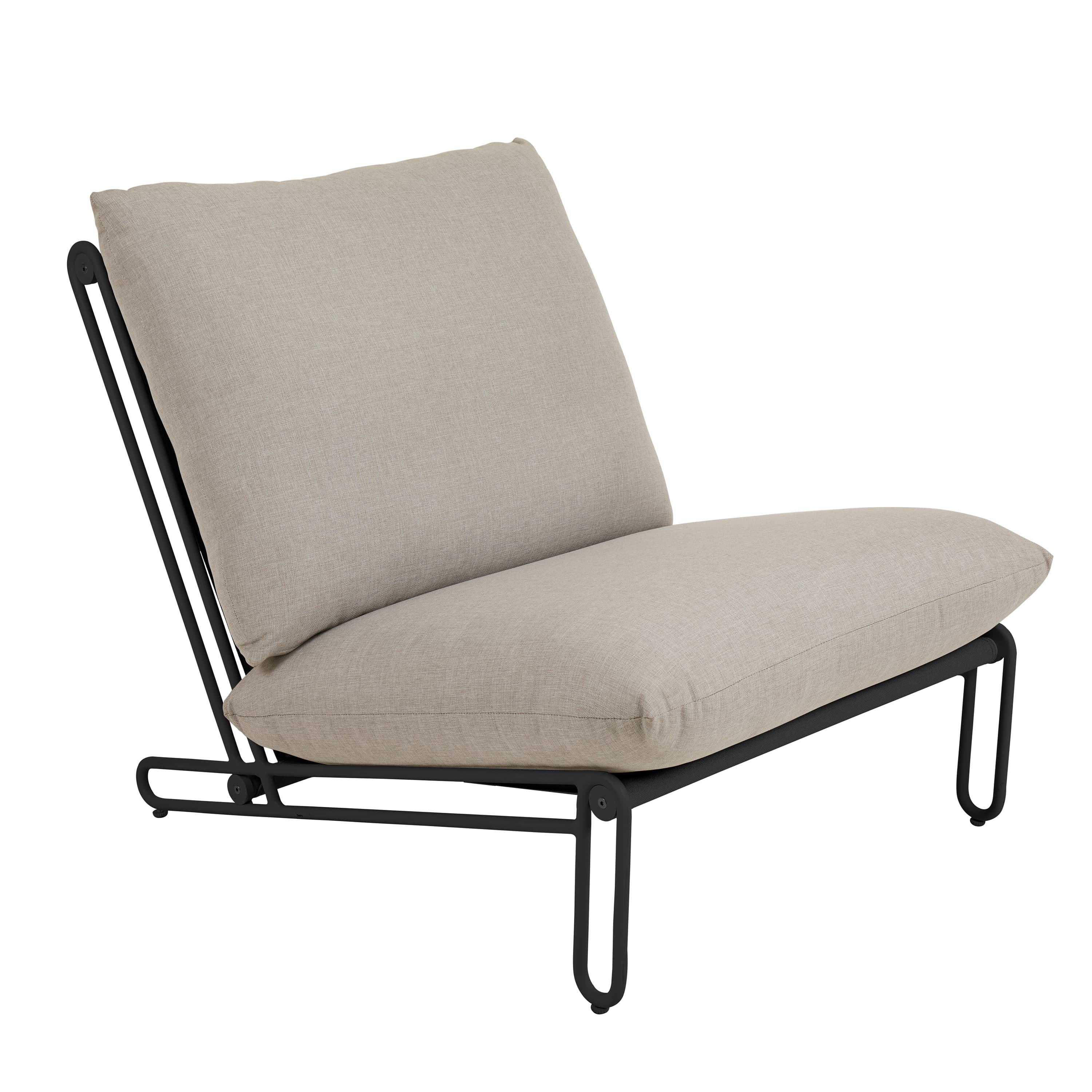 Blixt Loungetol Svart/Cley beige