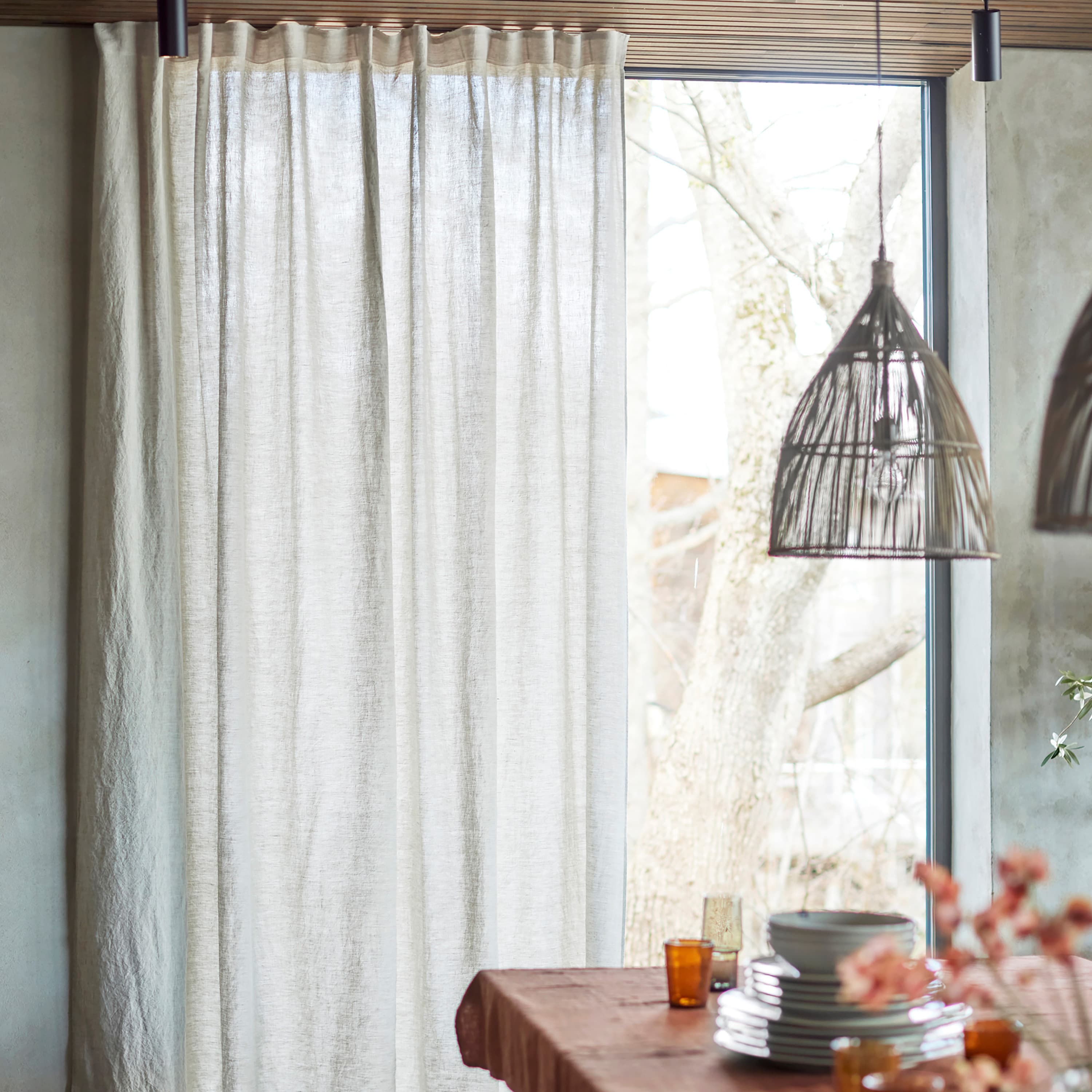 Sunrise Gardinenschal Leinen Oatmeal 280x290
