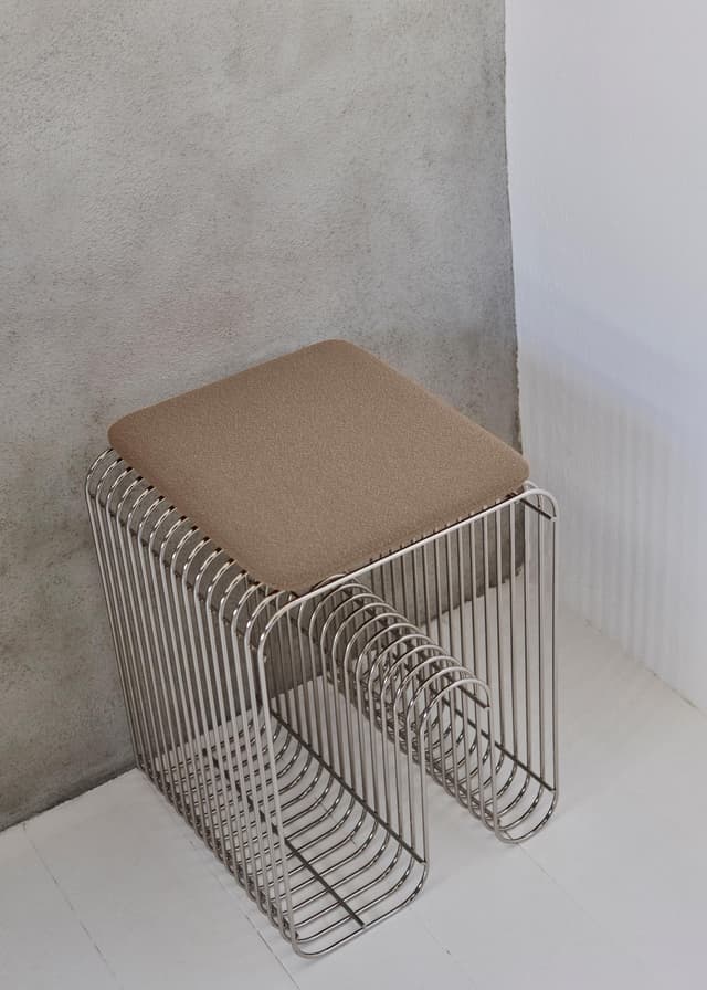 Curva Sitzaufleger Taupe Bouclé 33x27