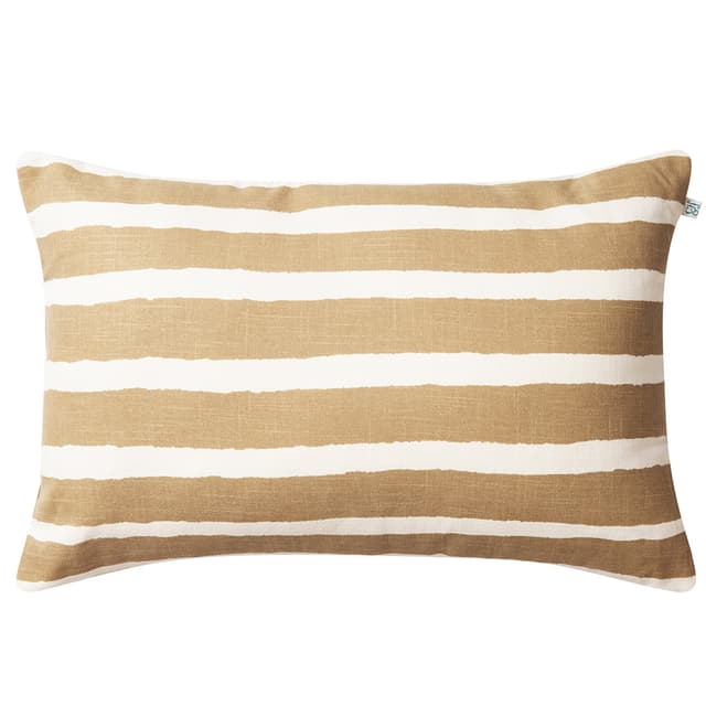 Block Stripe Outdoor Zierkissen Beige/Offwhite 40x60