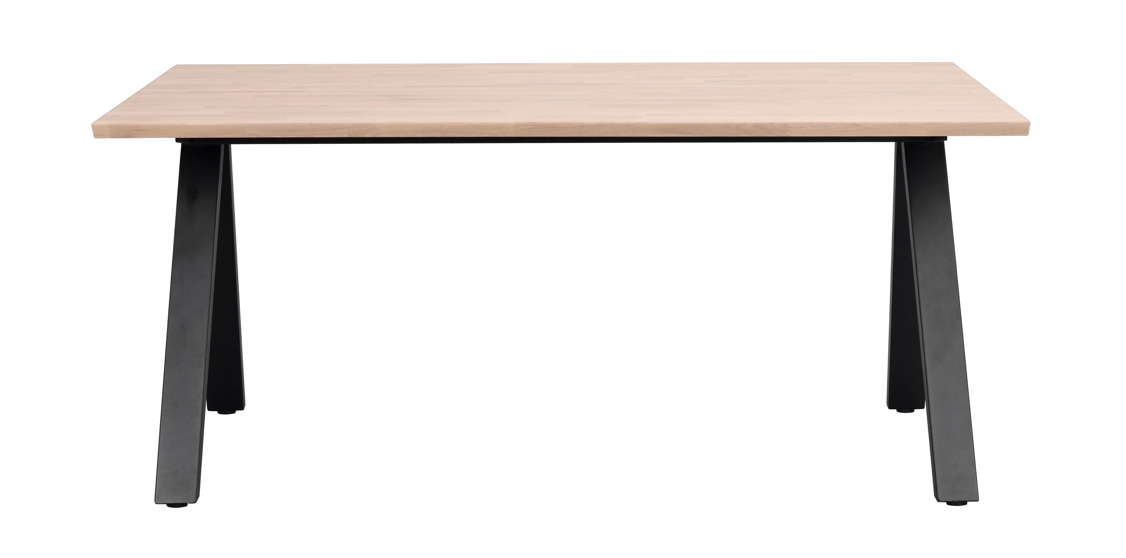 Carradale Esstisch Weiß pigmentierte Eiche/Schwarz 170cm