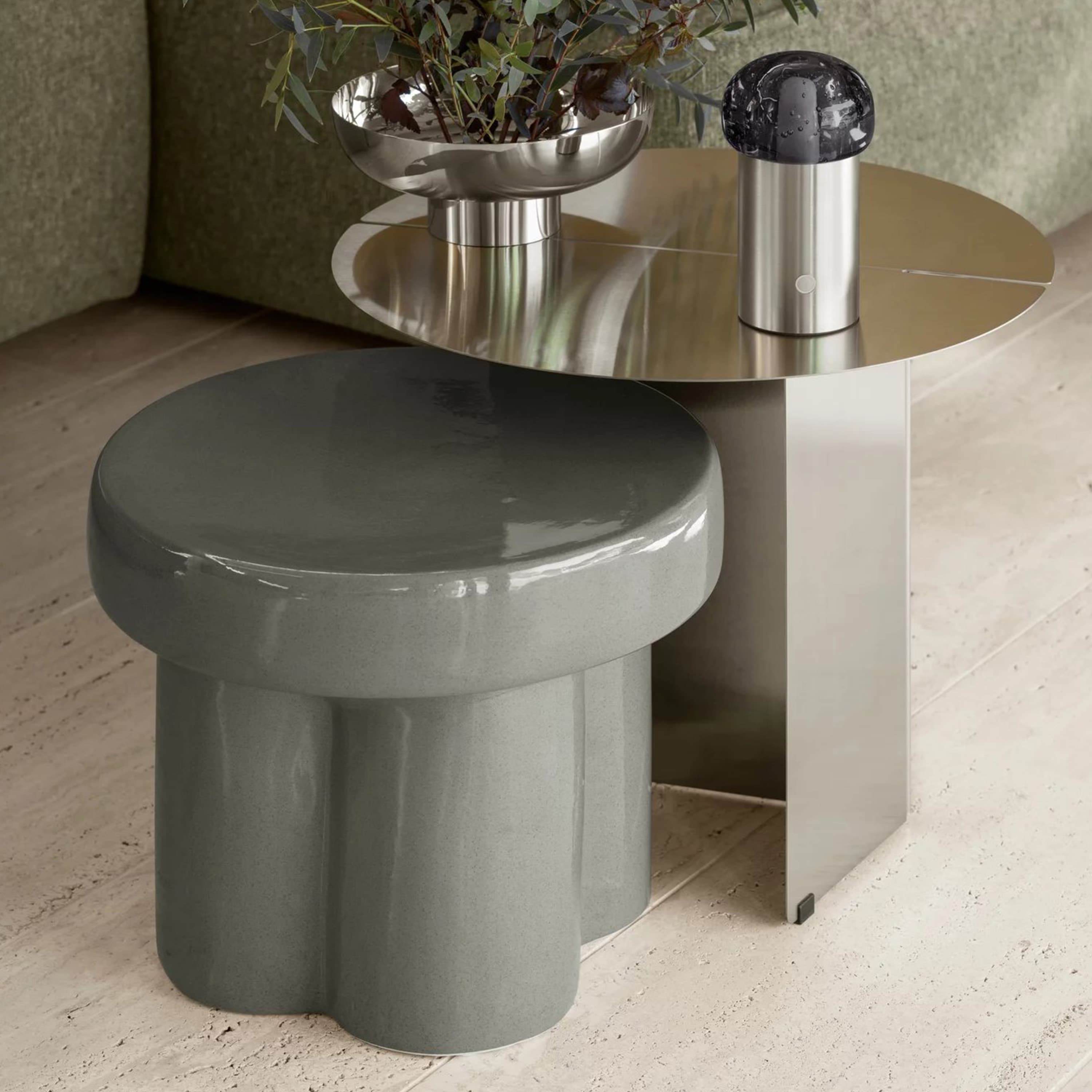 Toru Ceramic Side Table Fungi Shape Big