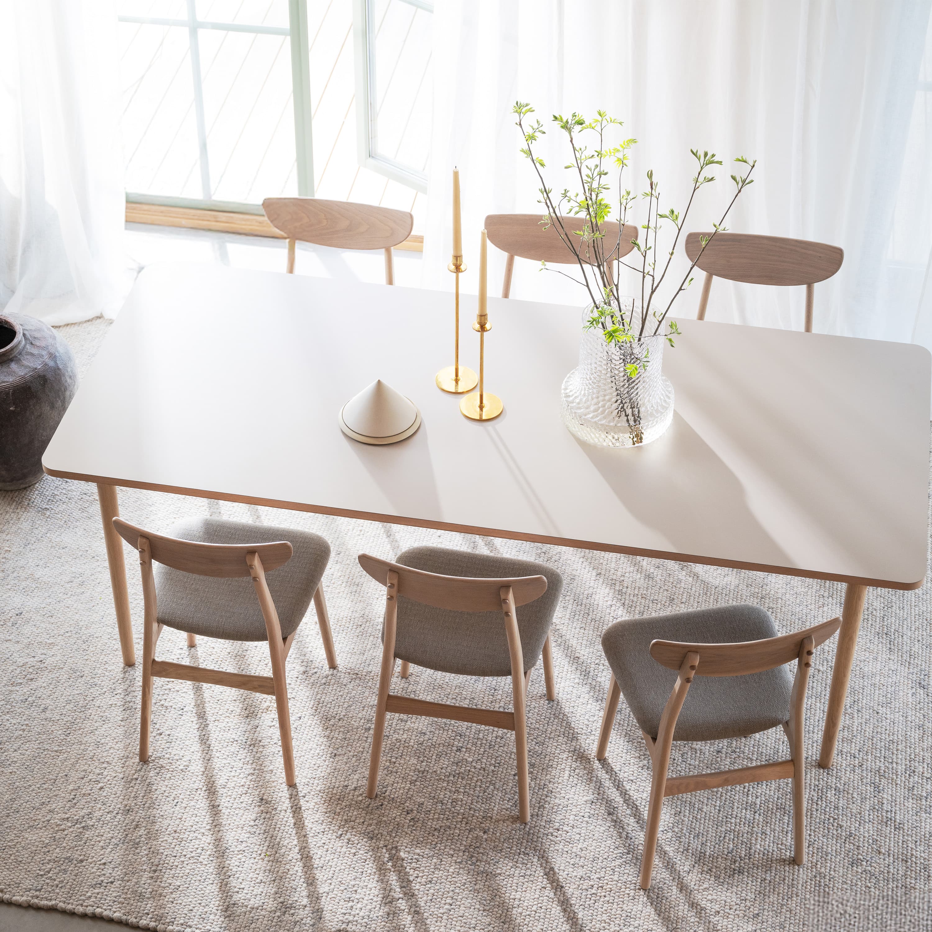 Fairmount Esstisch Beige/Weiß pigmentierte Eiche 220x95