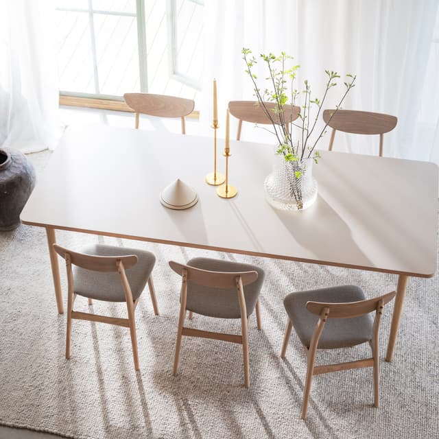 Fairmount Esstisch Beige/Weiß pigmentierte Eiche 220x95