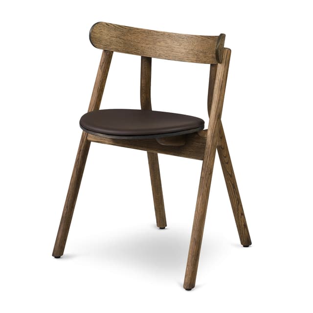 Oaki Esszimmerstuhl Brown Leather/Smoked Oak