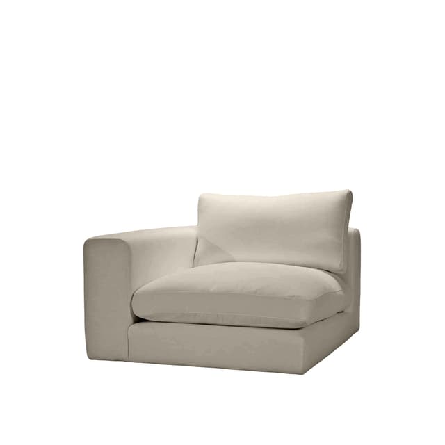Capri 1-Sitzer-Sofamodul mit linker Armlehne Taupe 107cm