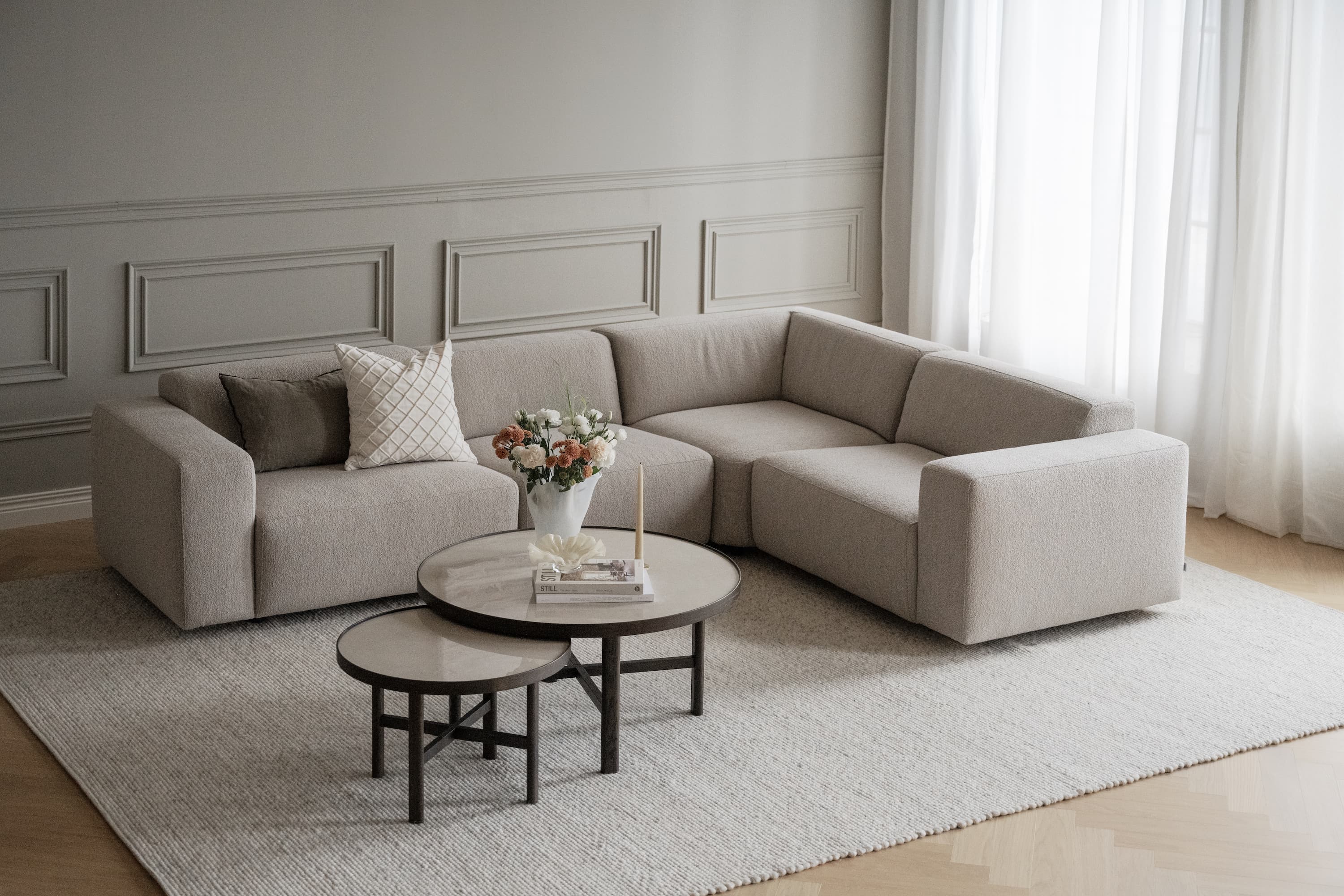 Willard 2+3-Sitzer Ecksofa Hellbeige 297x219