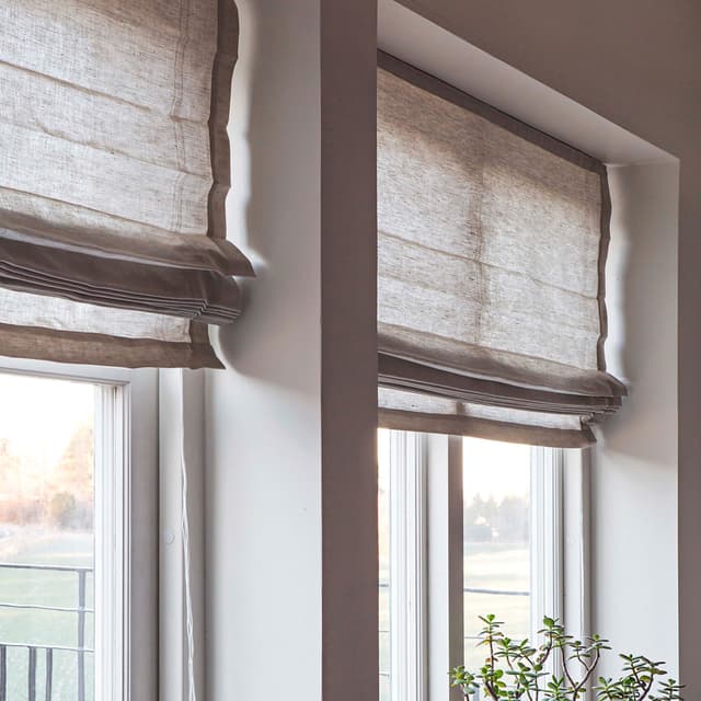 Ebba Hochwertiger Baumwoll/Leinen-Fenstervorhang Natur 160x180