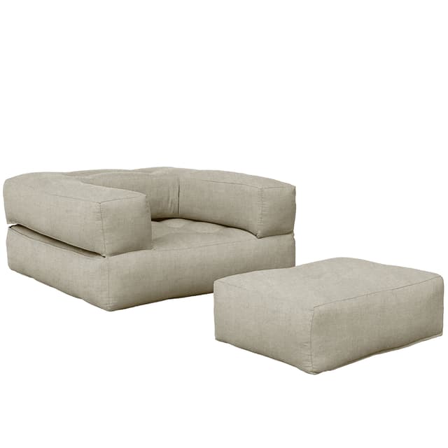 Cube Sessel aus Leinen