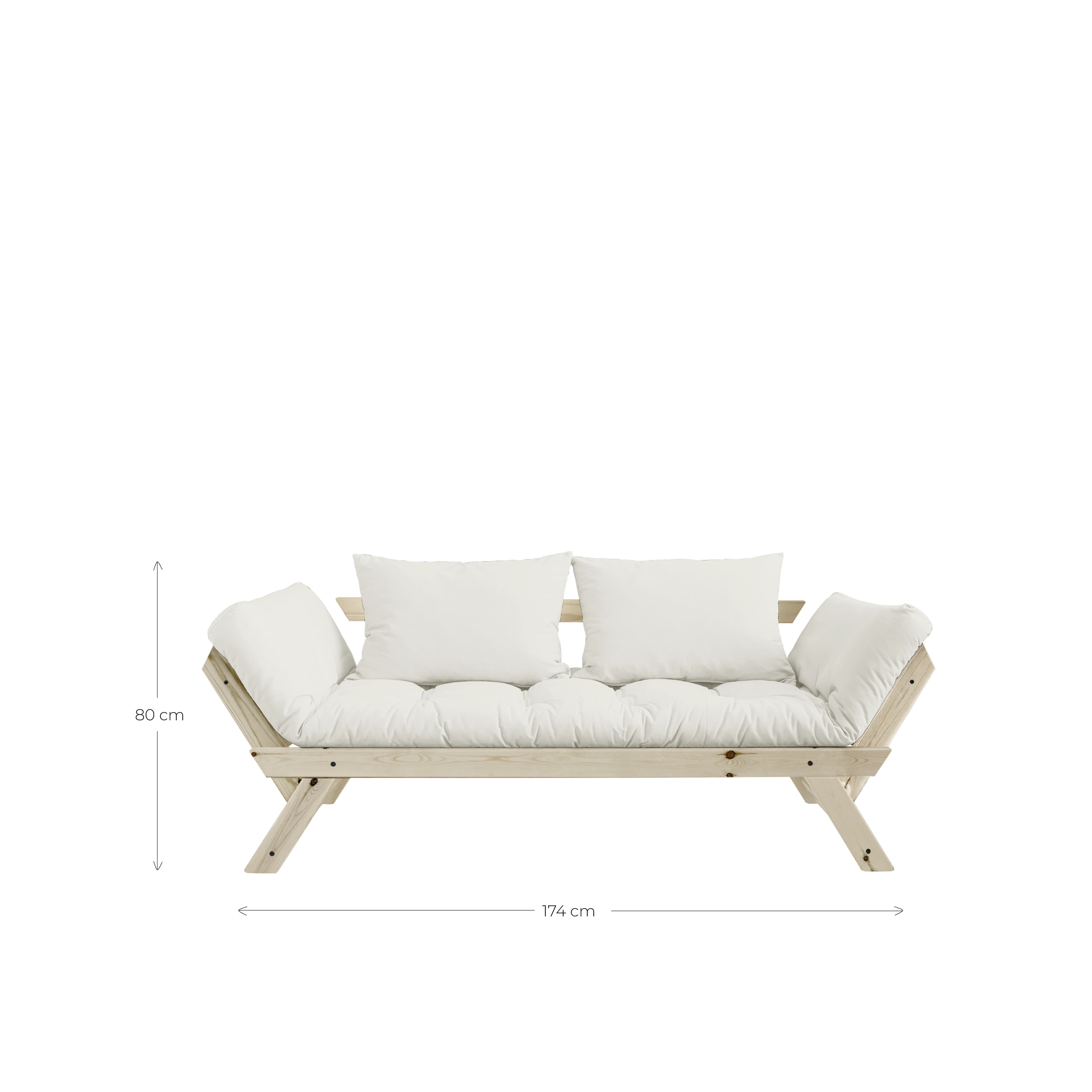 Bebop Tagesbett Natur/Mokka 174cm