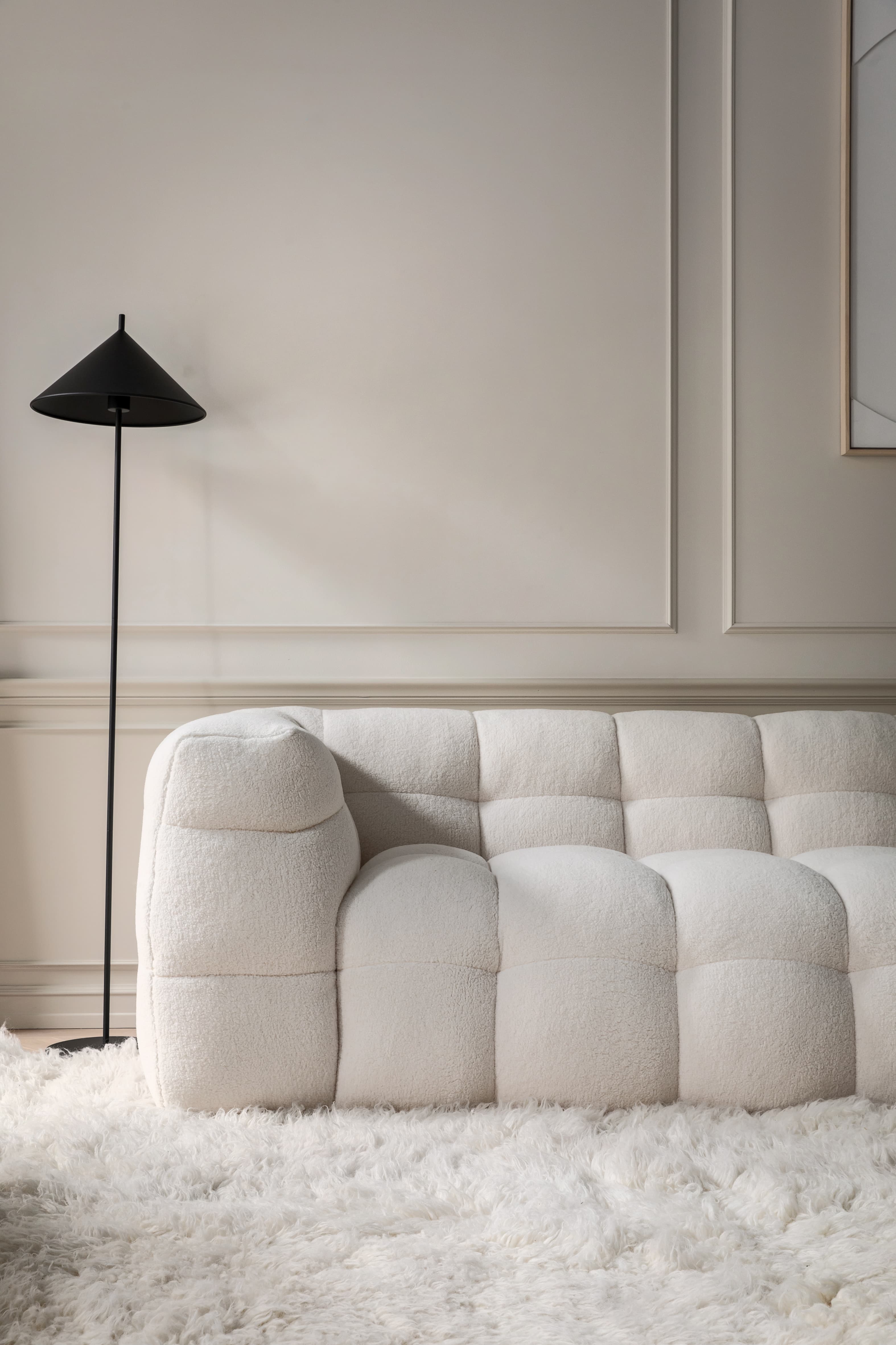 Billie 2-Sitzer Sofa Creme Teddy