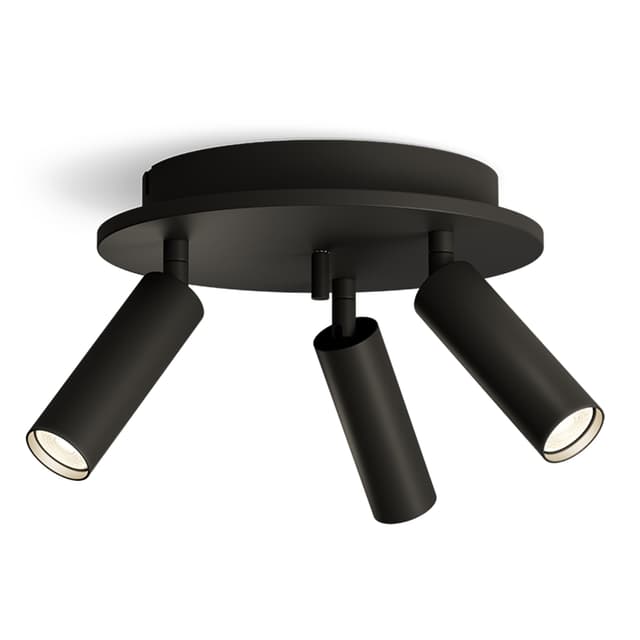 Pipeline Rund 3 Spotlight Mattschwarz