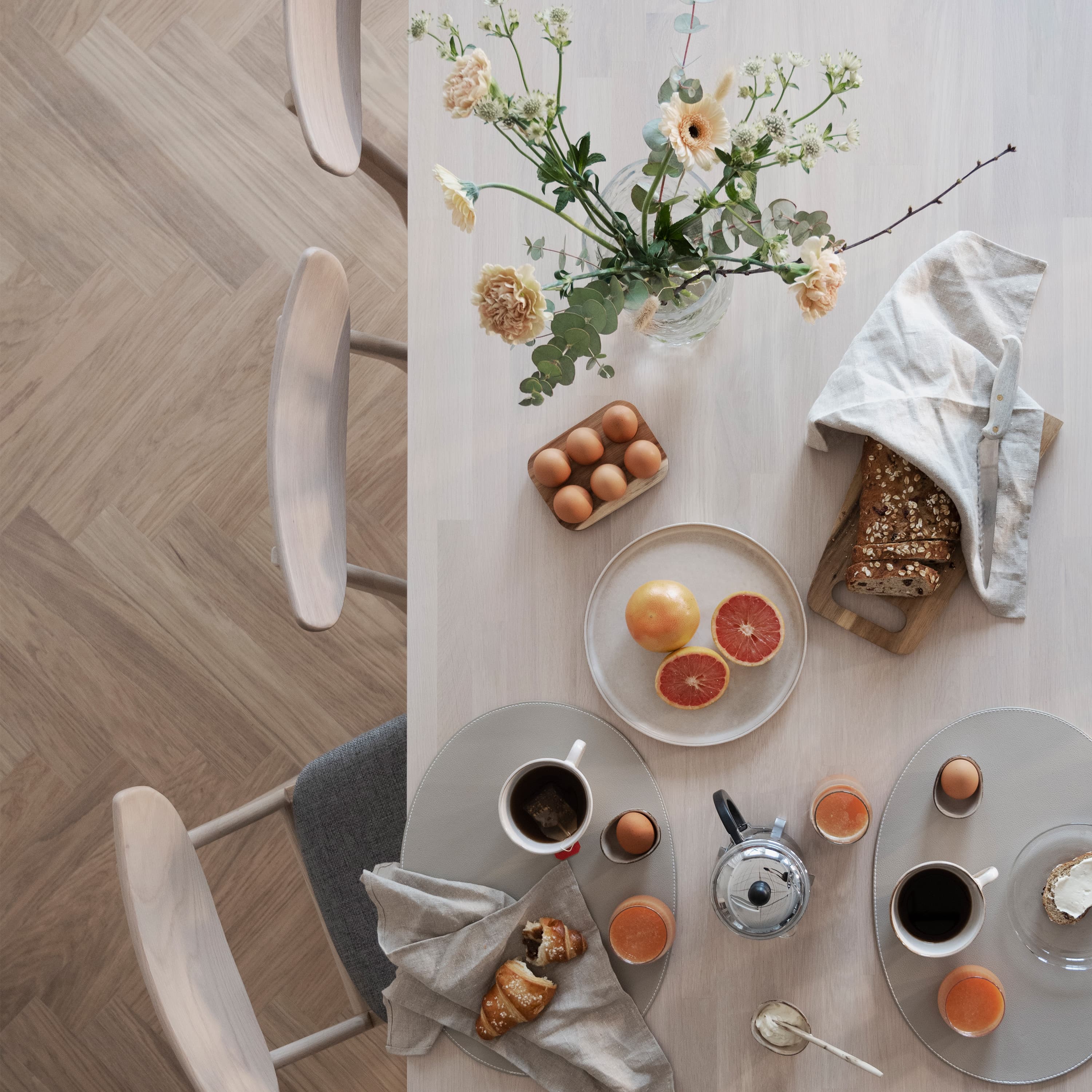 Filippa Esstisch Weißpigmentiert 180cm