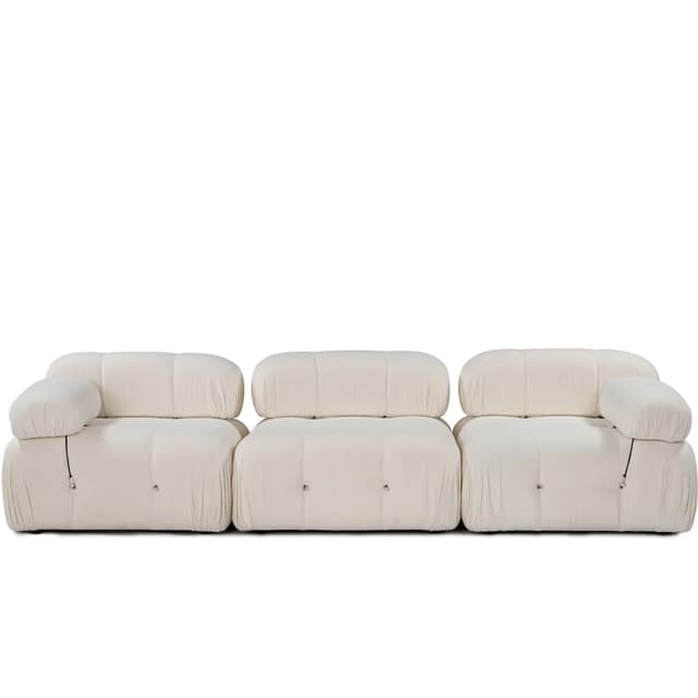 Blanca 3-seater Sofa White Bouclé 288cm