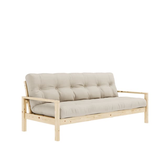 Knob Schlafsofa Natur/Beige 130cm