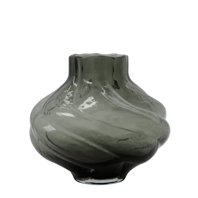 Turn Vase Smoke Grey 20cm