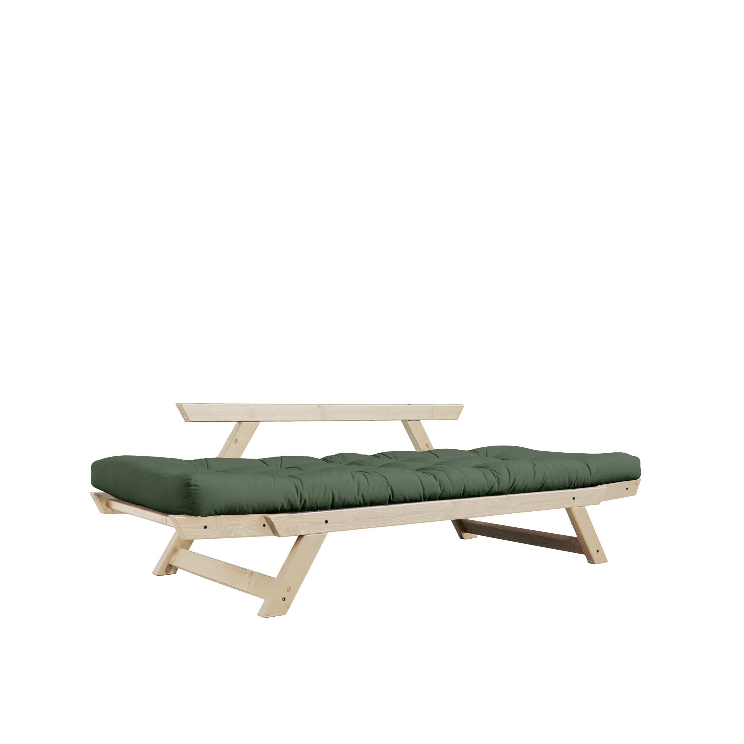 Bebop Tagesbett Natur/Olivgrün 174cm