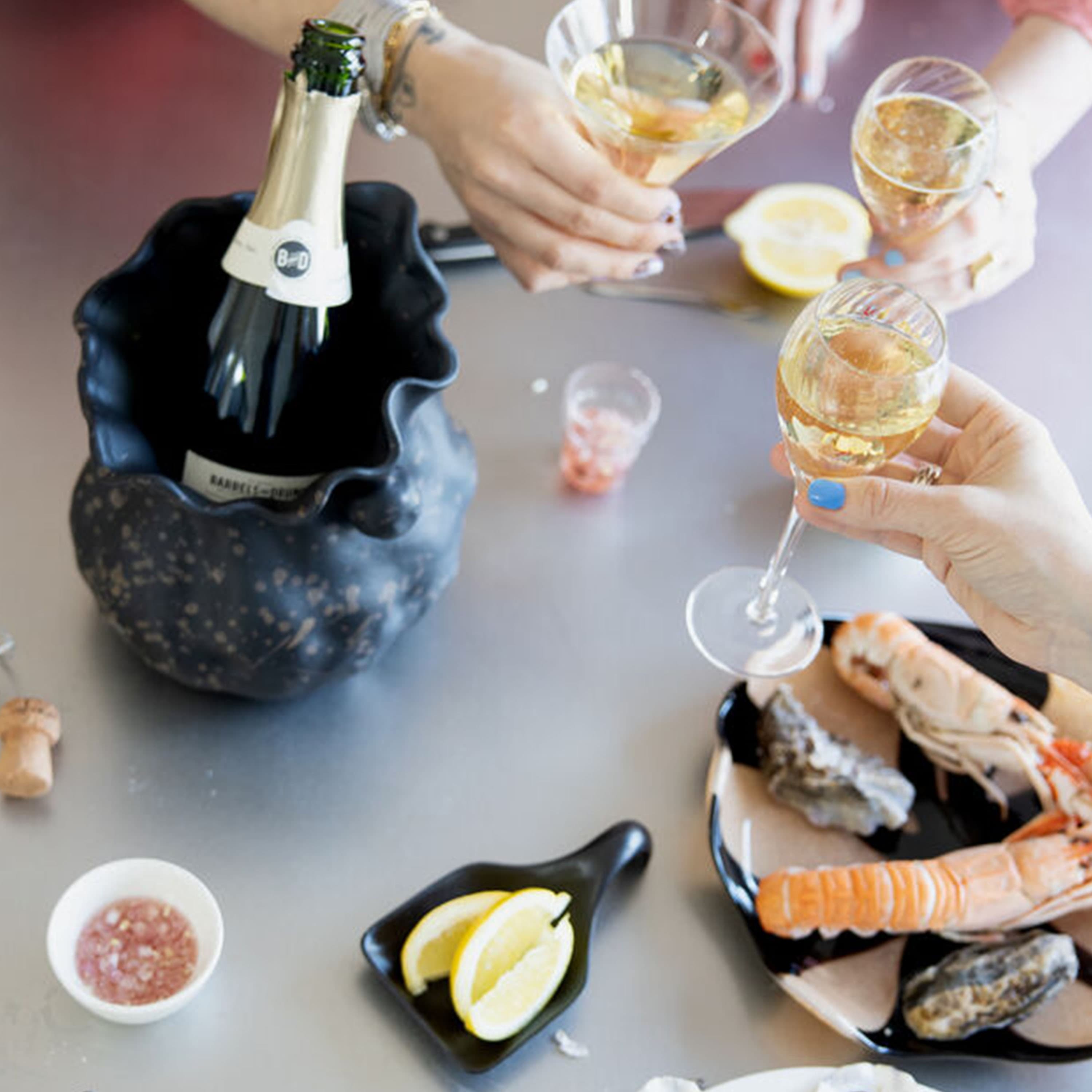 Oyster Servierplatte Weiß Ø27