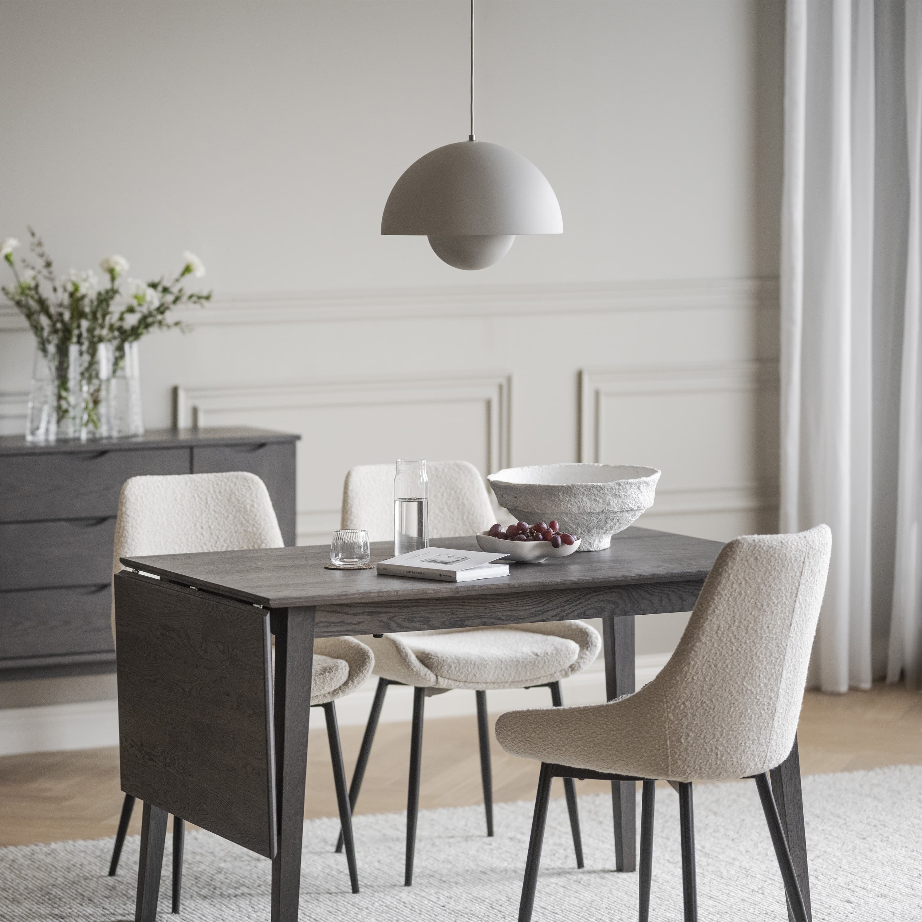 Filippa Folding Table Dark Brown Oak 120cm